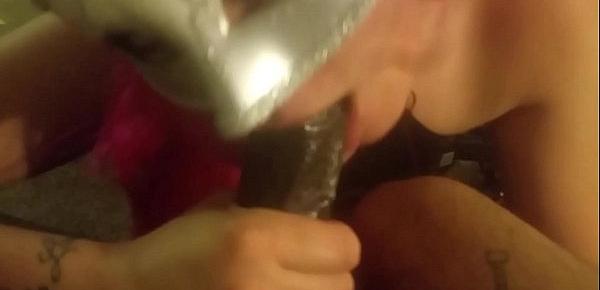  Spit Drooling on bbc toy while jerkin bf